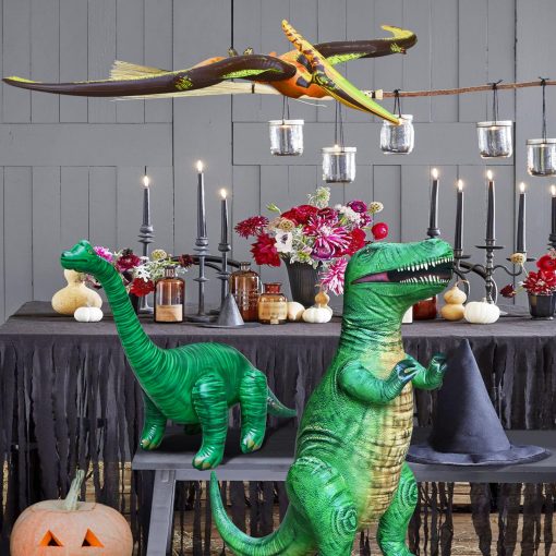 Jet Creations Paquete de 3 Dinosaurios Inflables T-Rex Brachiosaurus Pteranodon para Decoracion de Fiesta en la Piscina, Decoracion de Cumpleanos de Halloween Tamano 37" - Imagen 7