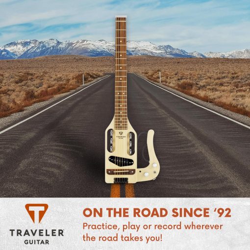 Guitarra Acustica Electrica Traveler Pro-Series de Arce | Guitarra Electrica Acustica Portatil de Escala Completa 24,75" | Guitarra de Viaje con Conector de Salida | Guitarra sin Cabeza con Funda Personalizada - Imagen 5