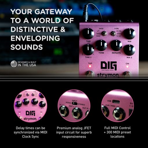 Pedal de Efectos de Guitarra Strymon DIG V2 Dual Digital Delay para Guitarra Electrica y Acustica, Sintetizadores, Voces y Teclados - Imagen 6