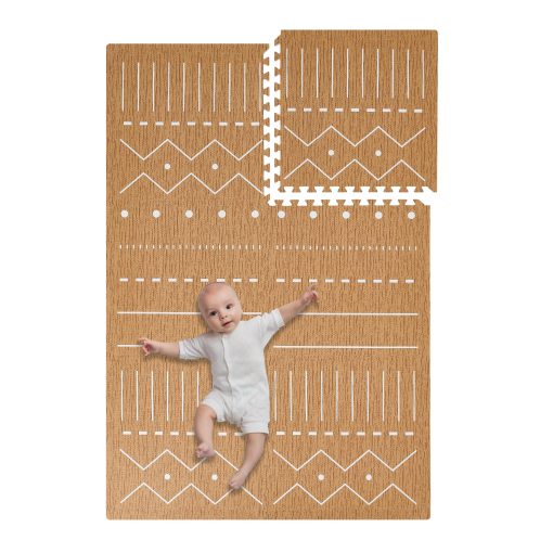 Tapete de Juego Toddlekind - Tapete de Espuma Premium, 4 x 6 pies Tapete de Espuma de Calidad Premium para Bebes/Niños Pequeños, Elegante, No Toxico, Inodoro, Berber-Camel (Marron Rustico)