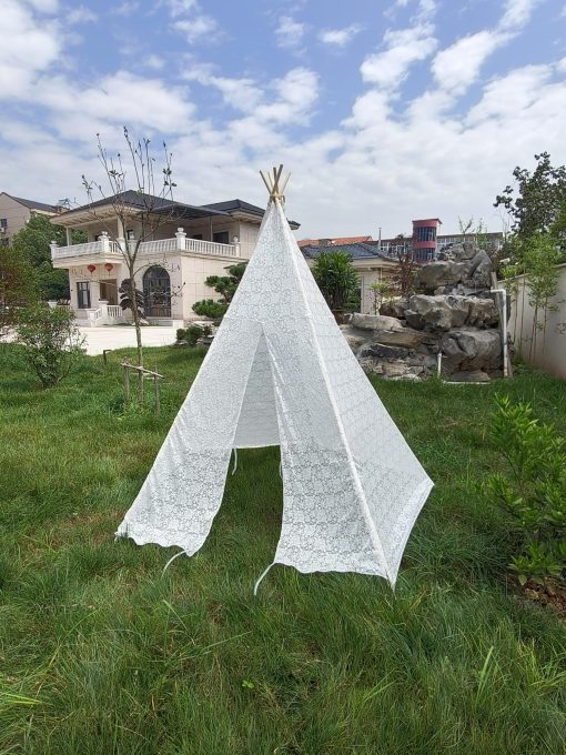 Tienda de campana Adan Lace de 5 lados para adultos, 85" de altura, Tienda de boda al aire libre, Fiesta al aire libre, Tienda de picnic (blanco) - Imagen 8