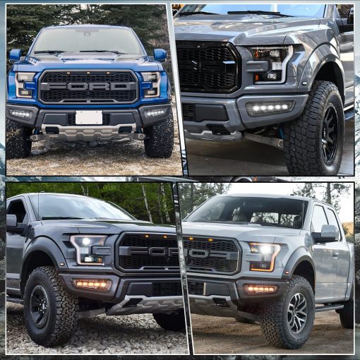 Fannuo Luces LED de Niebla con Senales de Giro ambar Luces de Circulacion Diurna Blancas Conjunto de Faros Antiniebla Compatible con Ford F150 Raptor 2017 2018 2019 2020 Gen 2 - Imagen 6