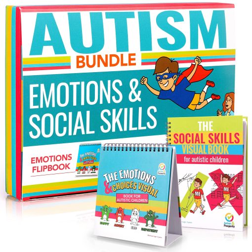 Set de Habilidades Emocionales y Sociales para Ninos con Autismo y Prosperidad - Ninos Autistas - Ninos con TEA Set de Aprendizaje - Juegos y Juguetes de Materiales de Aprendizaje para Ninos - Juegos de Sensibilidad Especial - Regalos para Ninos de 1-3 Anos 3-4 5-7 8-12