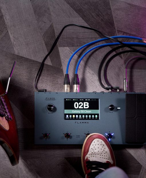 Pedal de Efectos Multi FX200 de FLAMMA con Pantalla Tactil LCD de 5? MIDI Programable Puerto Extensivo de E/S Cambio de Orden Modulos de Soporte de Audio USB Grabacion 58 Modelos de Previo 30 Simulaciones de Gabinete - Imagen 2