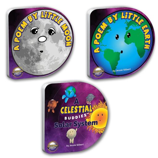 Paquete Celestial Buddies: Poema por Little Moon y Little Earth y Una Historia del Sistema Solar Juguete Educativo para Bebes y Ninos Pequenos