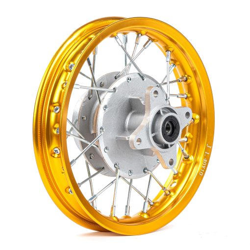 Rin SUNQIAO CRF50, Ruedas XR50 Zapatas de Freno de Tambor para Motocicletas XR CRF Pit Dirt Bikes Negro 1.40x10 Aleacion de Aluminio Rines (Dorado) - Imagen 4