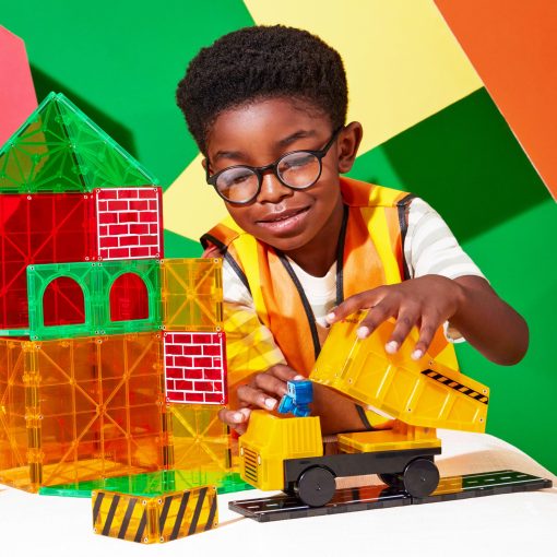 MAGNA-TILES Builder XL 50-Piece Magnetic Construction Set - La Marca Original de Construccion Magnetica - Imagen 2