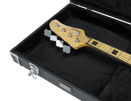 Estuche de madera de lujo Gator Cases para bajos electricos (GW-BASS), Negro - Imagen 5