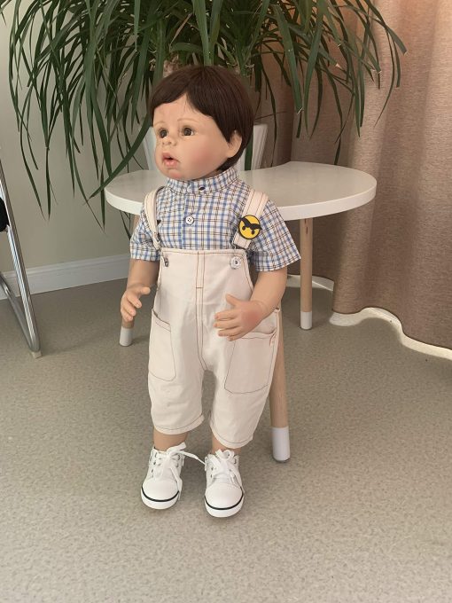 Munecas Reborn de 28 pulgadas para Ninos Pequenos Cuerpo Completo de Vinilo Rigido Hechas a Mano Detalles Realistas Real Realista Edad 1 Vestido Gran Calidad Muneca Modelo de Coleccion (1) - Imagen 6