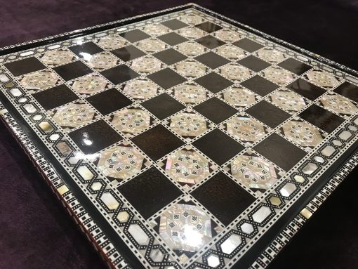 Tablero de ajedrez de nacar egipcio incrustado artesanal (16.8 pulgadas m05) - Imagen 5