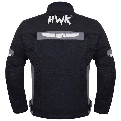 Chaqueta de moto de malla HWK Air para moto Jacket Biker CE Armored transpirable (XXX-Large, Negro) - Imagen 9