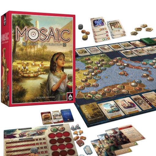 Mosaic: Un juego de civilizacion - Juego de mesa estrategico para adultos y familias | Rapido, Divertido, de Seleccion de Acciones y Control de areas | 1-6 Jugadores | Edades 14 y mas | 120 Minutos | por Forbidden Games