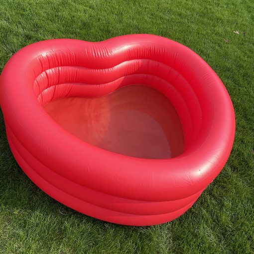 Piscina Inflable en Forma de Corazon Rojo Ban.do, Piscina Grande para 2-3 Adultos - Imagen 3