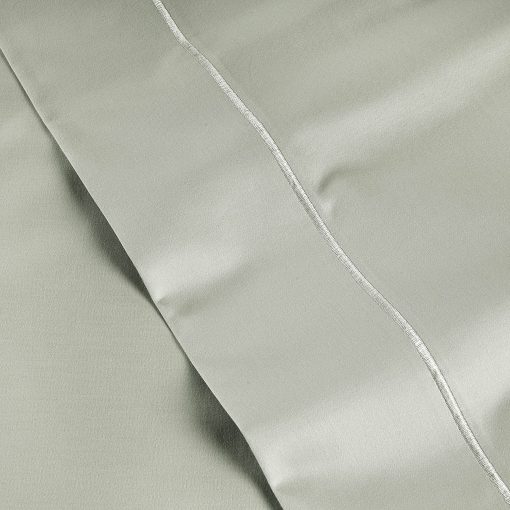 Juego de Sabanas de Lino de LUJO LANE 100% Algodon Egipcio - 1000 Hilos 4 Piezas Mineral Juego de Ropa de Cama Tela de Saten 16" Bolsillo Profundo (Para Colchones de hasta 17") - Imagen 7