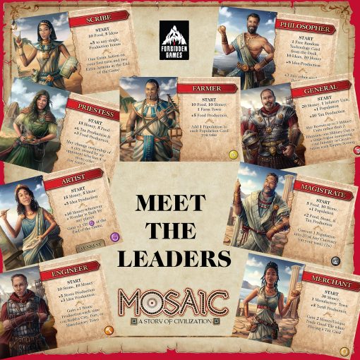 Mosaic: Un juego de civilizacion - Juego de mesa estrategico para adultos y familias | Rapido, Divertido, de Seleccion de Acciones y Control de areas | 1-6 Jugadores | Edades 14 y mas | 120 Minutos | por Forbidden Games - Imagen 2