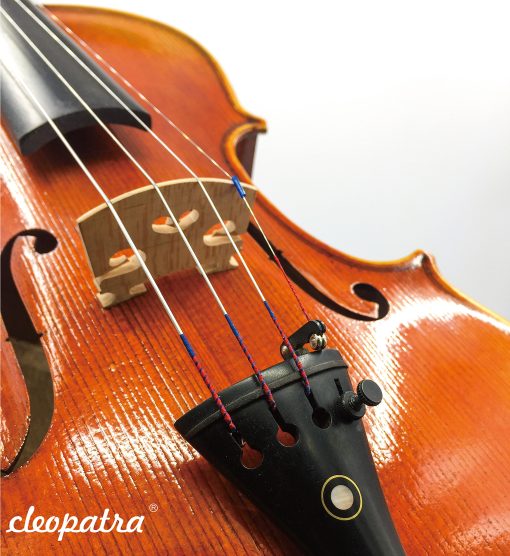 Cleopatra Cuerdas de Violin Hechas a Mano: Paquete de 2 + 2 Extra E. Nucleo Sintetico, Calibre Mediano, Extremo Bola, 1/16 - Imagen 2
