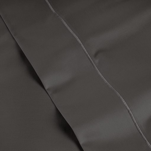 Juego de sabanas a rayas de 1000 hilos LANE LINEN - Sabanas de algodon egipcio 100%, 4 piezas para cama queen, sabanas y fundas de almohada de hotel, se adapta a colchones de hasta 16" - Negro - Imagen 7