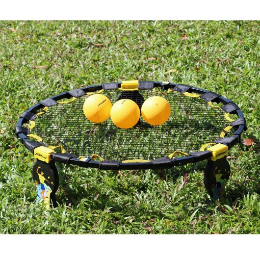 Juego de Pelota Metalico JOGENMAX, Juego Completo de Exterior Totalmente Plegable con Patas Desmontables, Incluye 3 Pelotas, Bolsa con Cordon, Adecuado para Jugar en el Cesped, Patio, Playa o Parque - Imagen 6