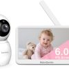 Monitor de Bebé sin WiFi con Pantalla de 6" Pan-Tilt-Zoom