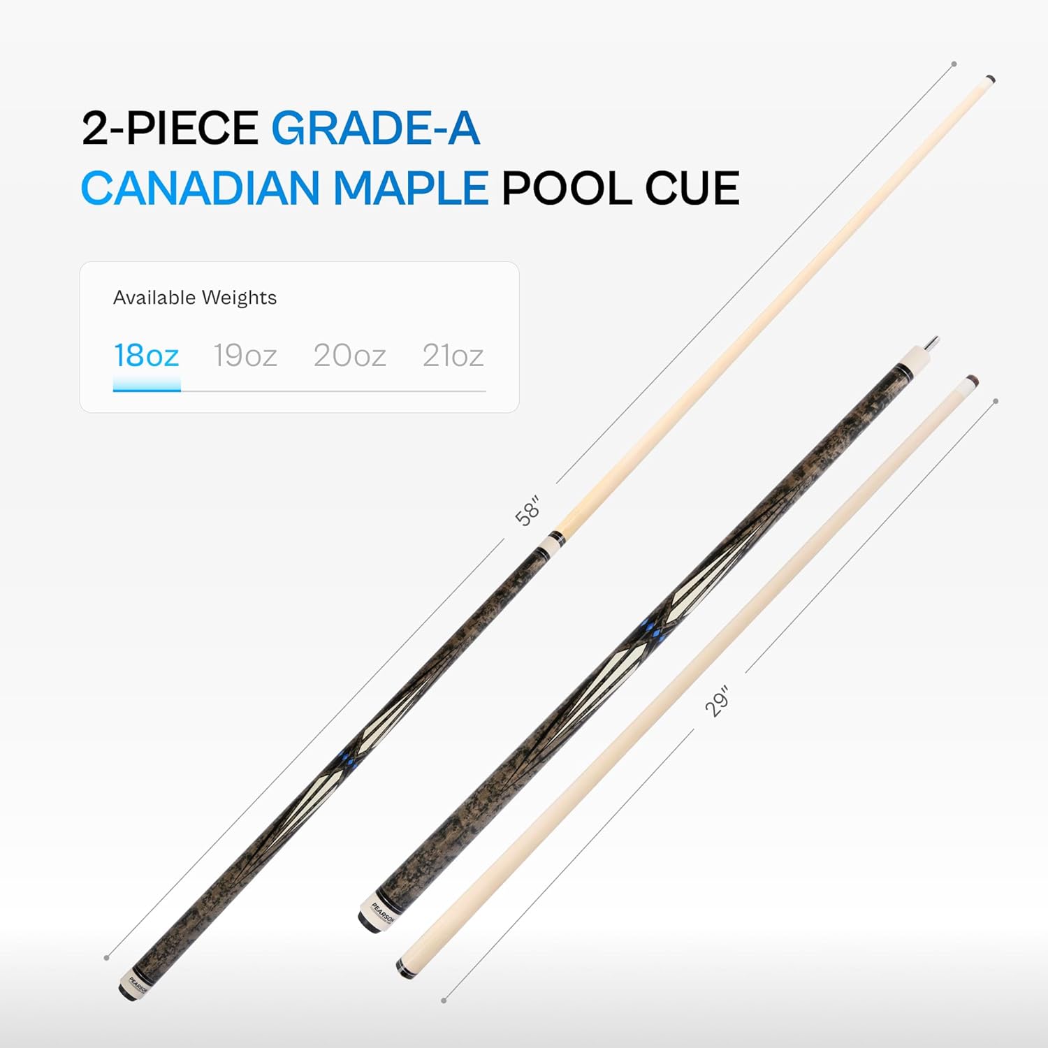 Cue Stick de la Serie Prestige de PEARSON - 58” de Madera - Imagen 5