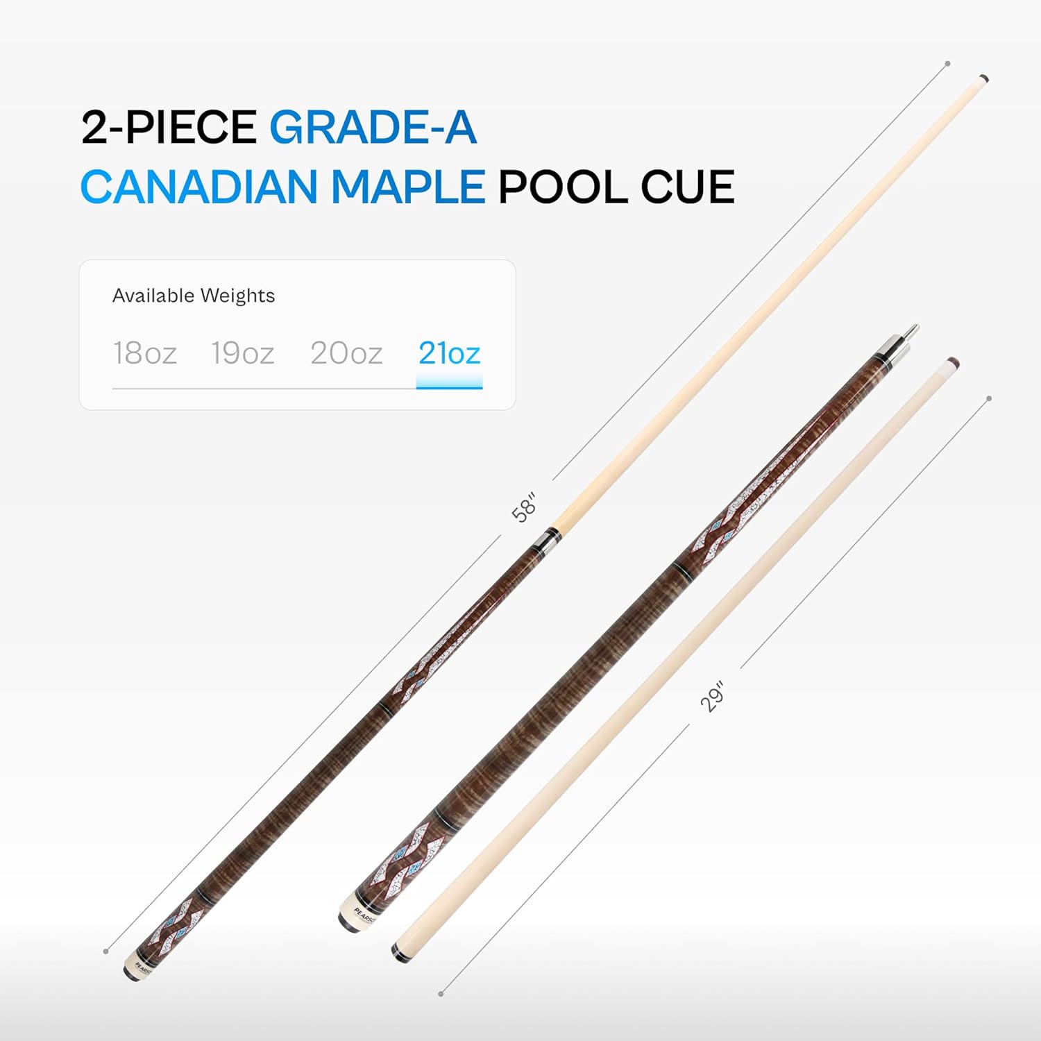 Cue Prestige Series de PEARSON - Taco de billar de 58” de - Imagen 5
