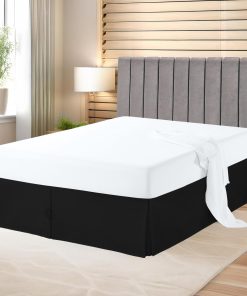 Faldón para Cama King Size Premium 100% -Negro