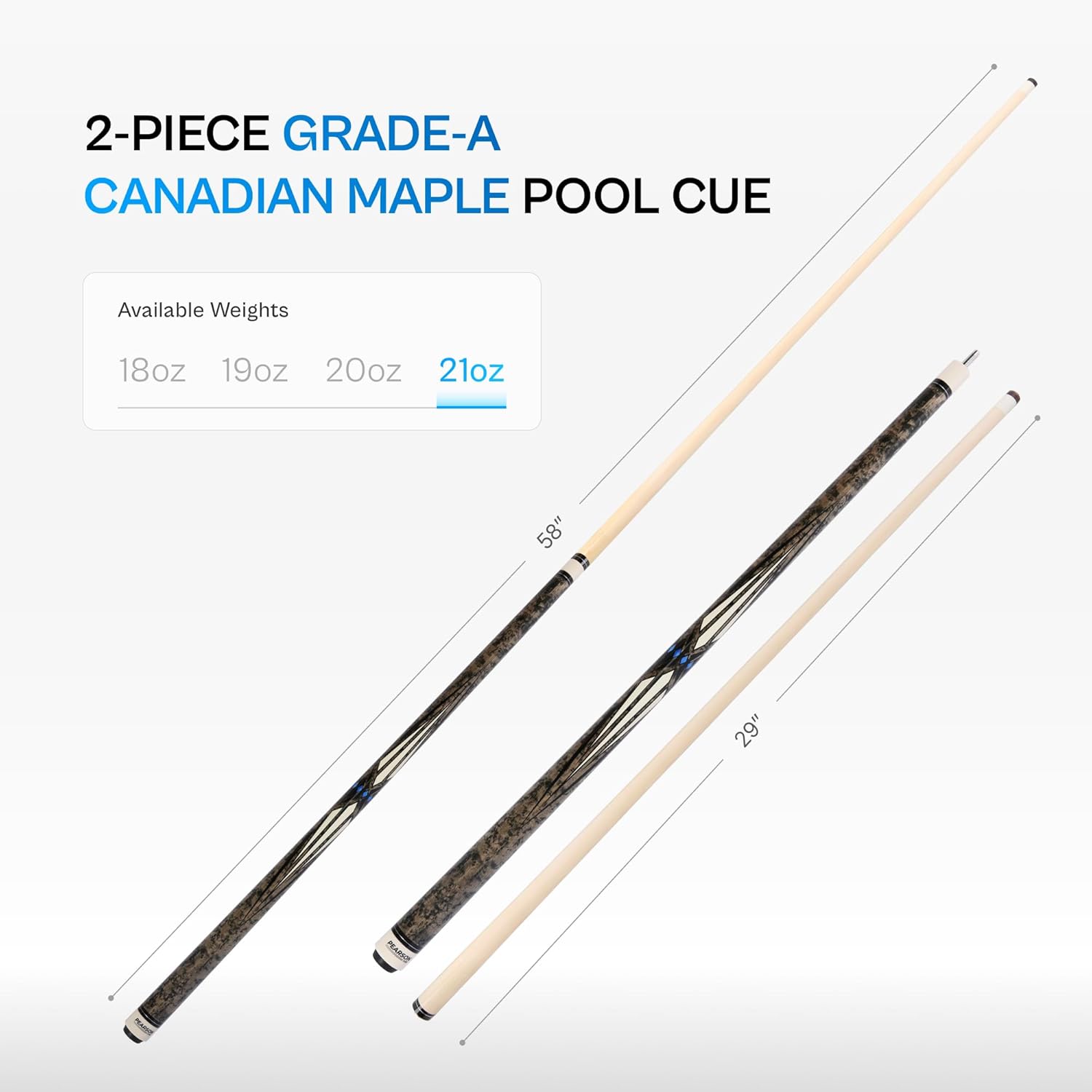 Cues Prestige Series Pool Cue - Taco de Billar 58'' de - Imagen 5