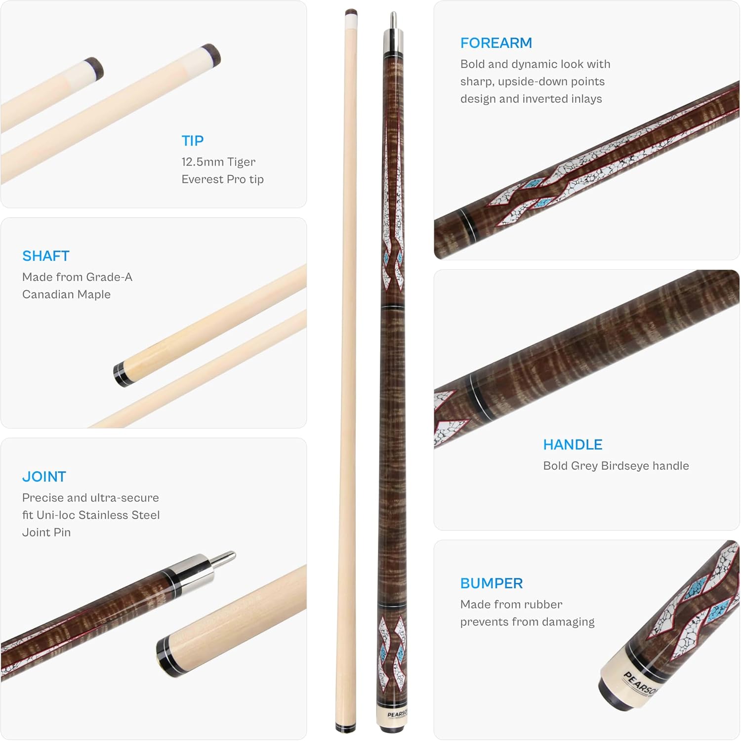 Cue de Billar de la Serie Prestige de PEARSON - 58" Madera - Imagen 3