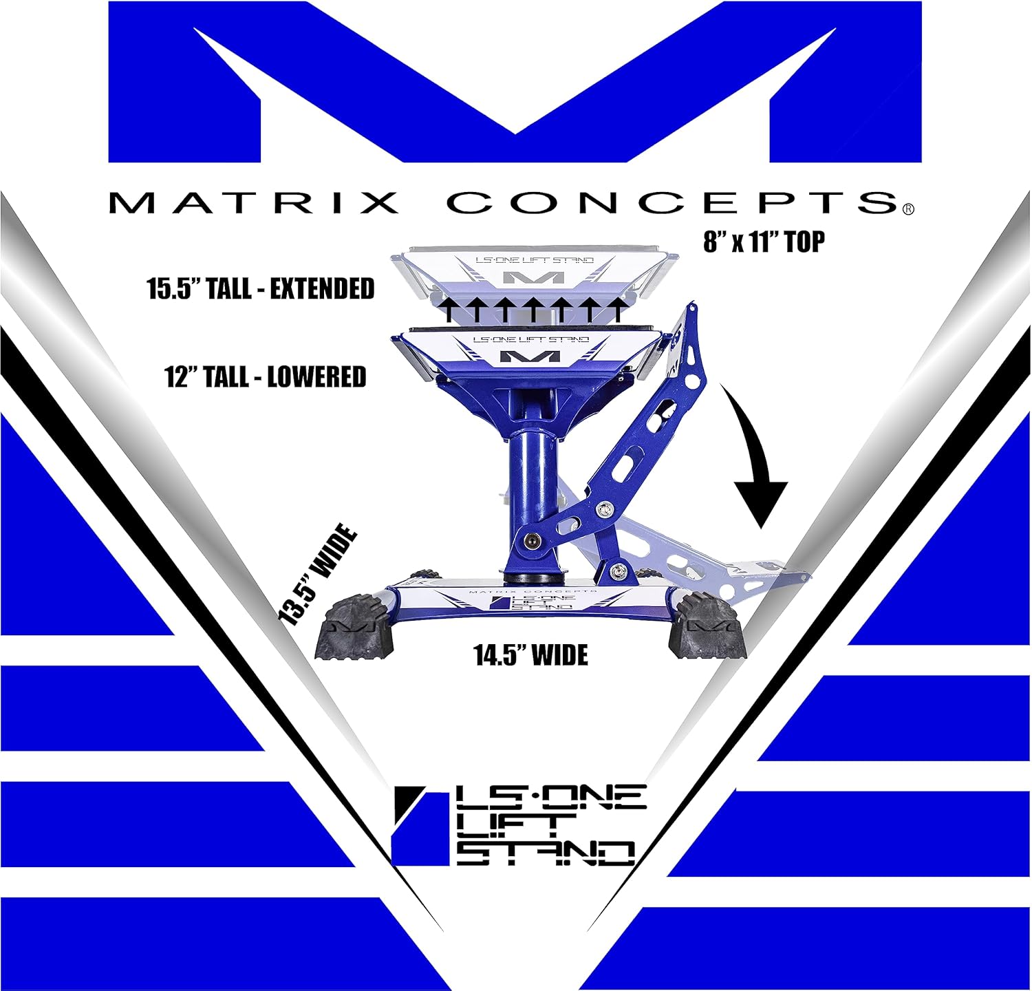 Soporte Azul Matrix LS-One para Motocicleta de Tierra Fuera - Imagen 7