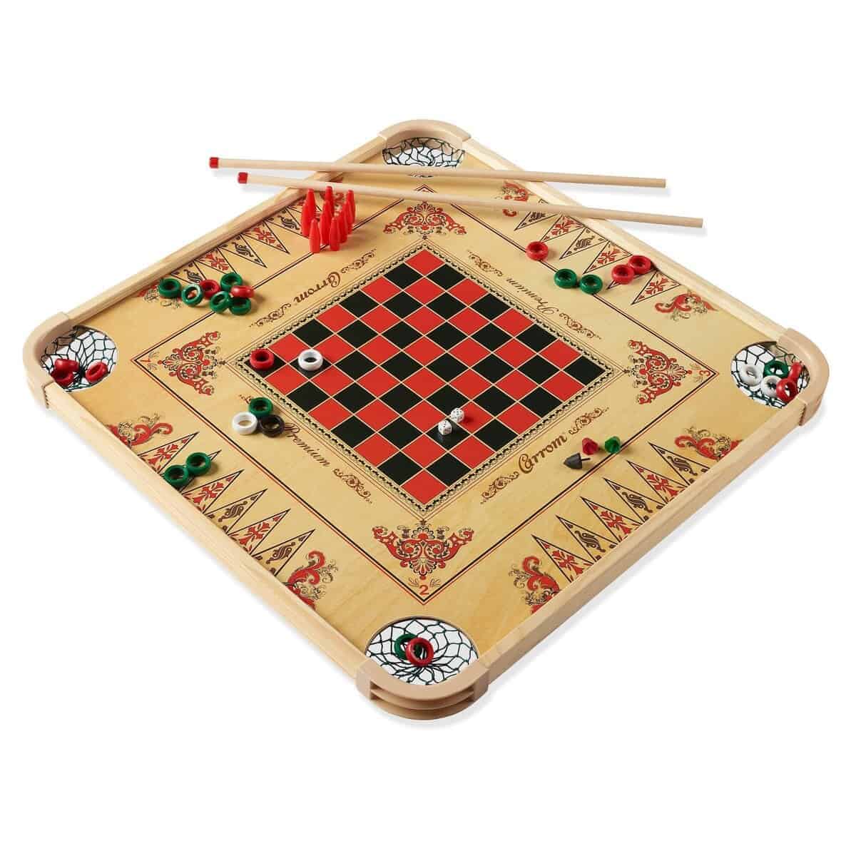 Juego de Mesa Carrom - Juego de Tablero Grande para Adultos