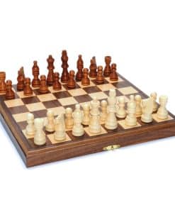 Juego de Ajedrez de Viaje de Madera Plegable de WE Games -