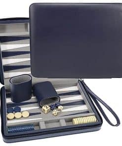 Juego de Backgammon WE Games para Adultos - -Azul Marino