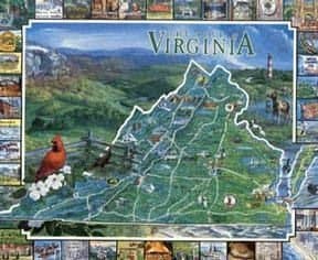 Rompecabezas White Mountain Best of Virginia de 1000 Piezas