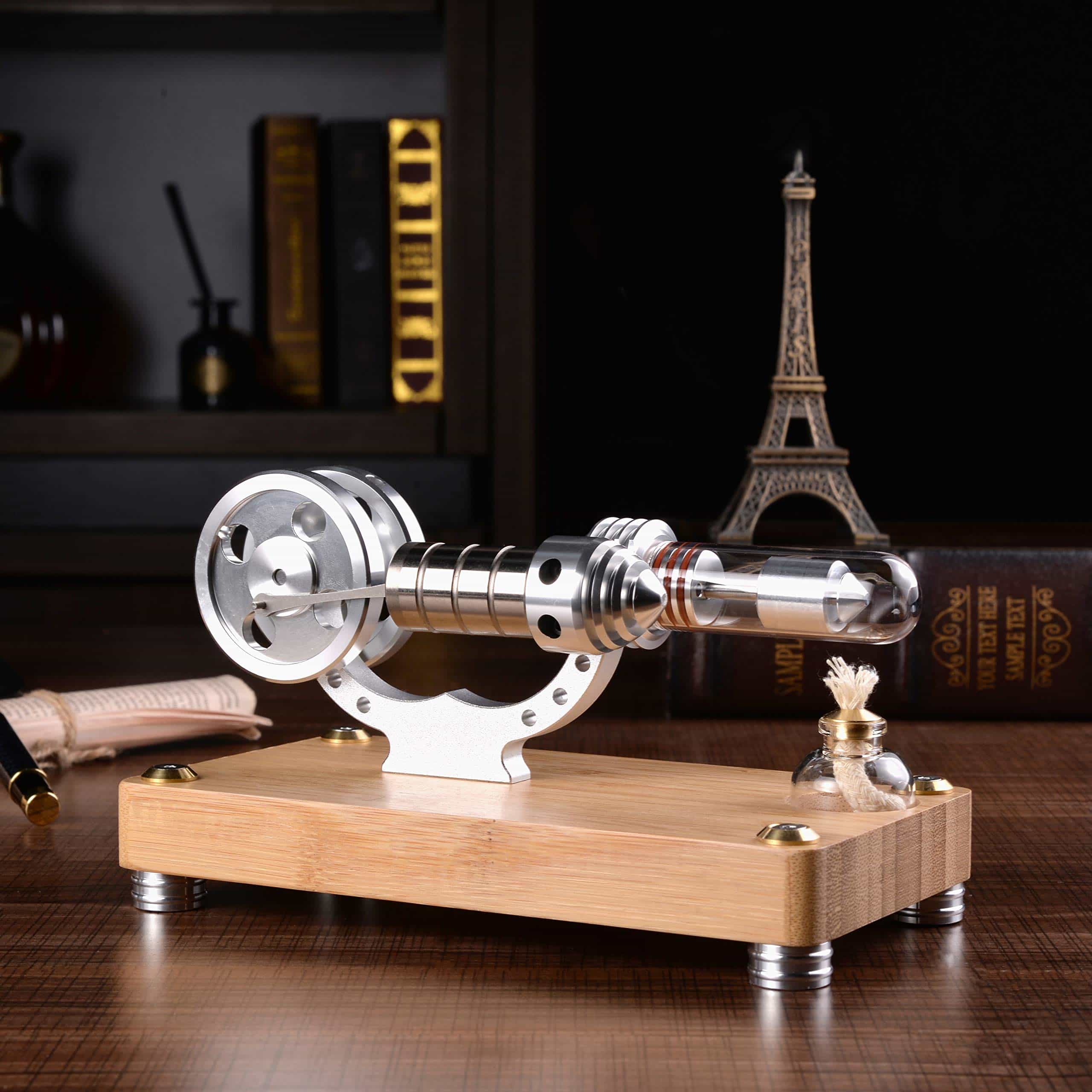 Motor Stirling de Aire Caliente de Doble Volante Sunnytech - Imagen 3