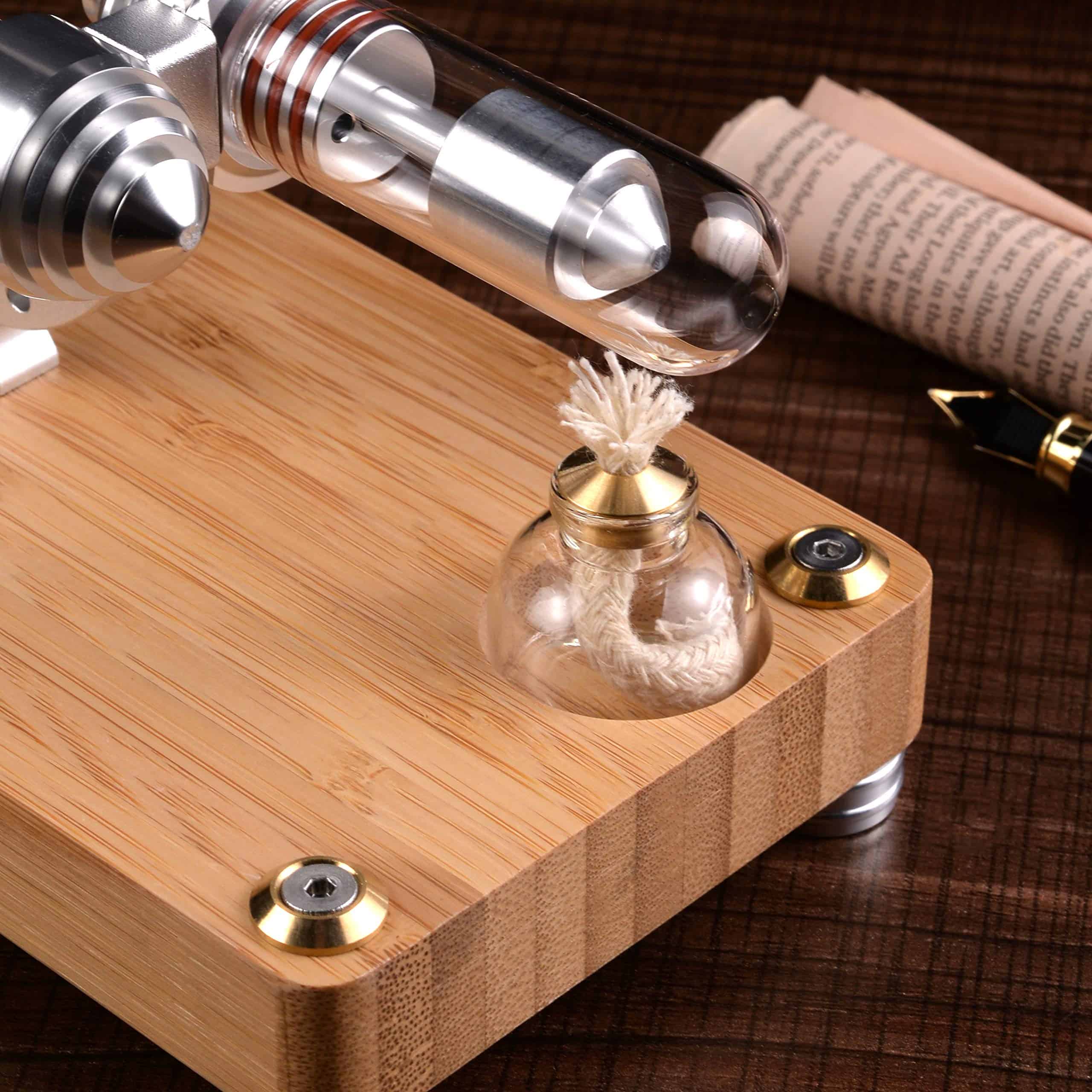 Motor Stirling de Aire Caliente de Doble Volante Sunnytech - Imagen 4