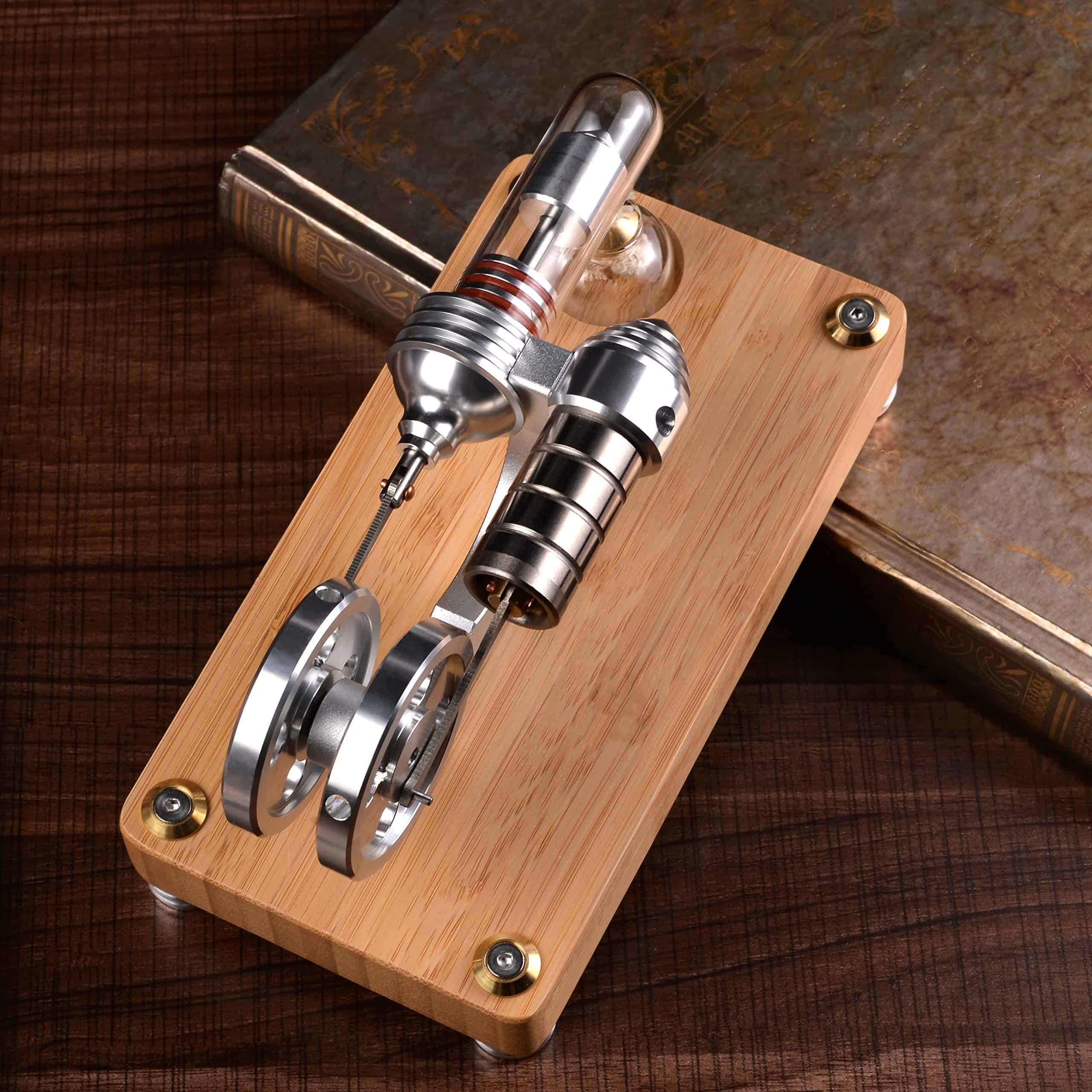 Motor Stirling de Aire Caliente de Doble Volante Sunnytech - Imagen 7