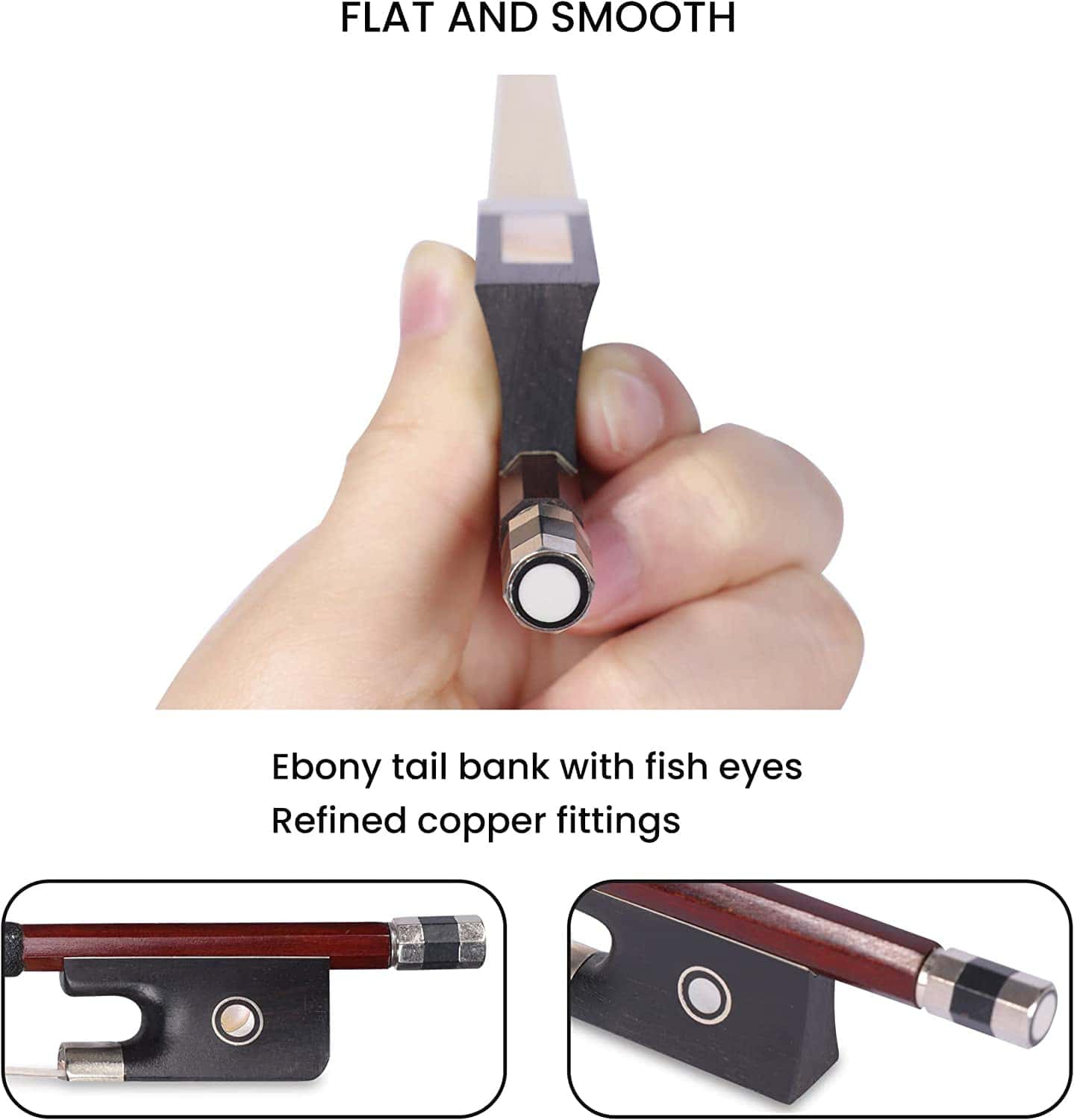 Arco de Violín Estudiantil para Tamaño Completo 4/4 ADM, - Imagen 6