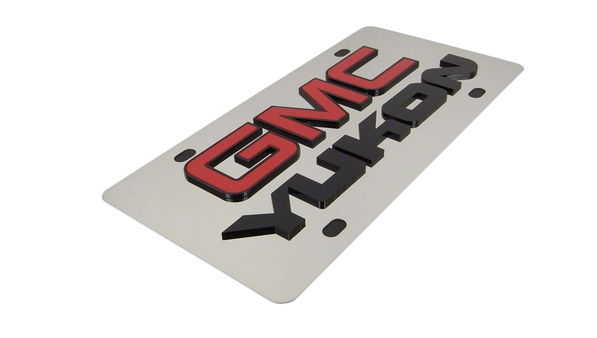 Placa de matrícula de acero inoxidable compatible con GMC - Imagen 3