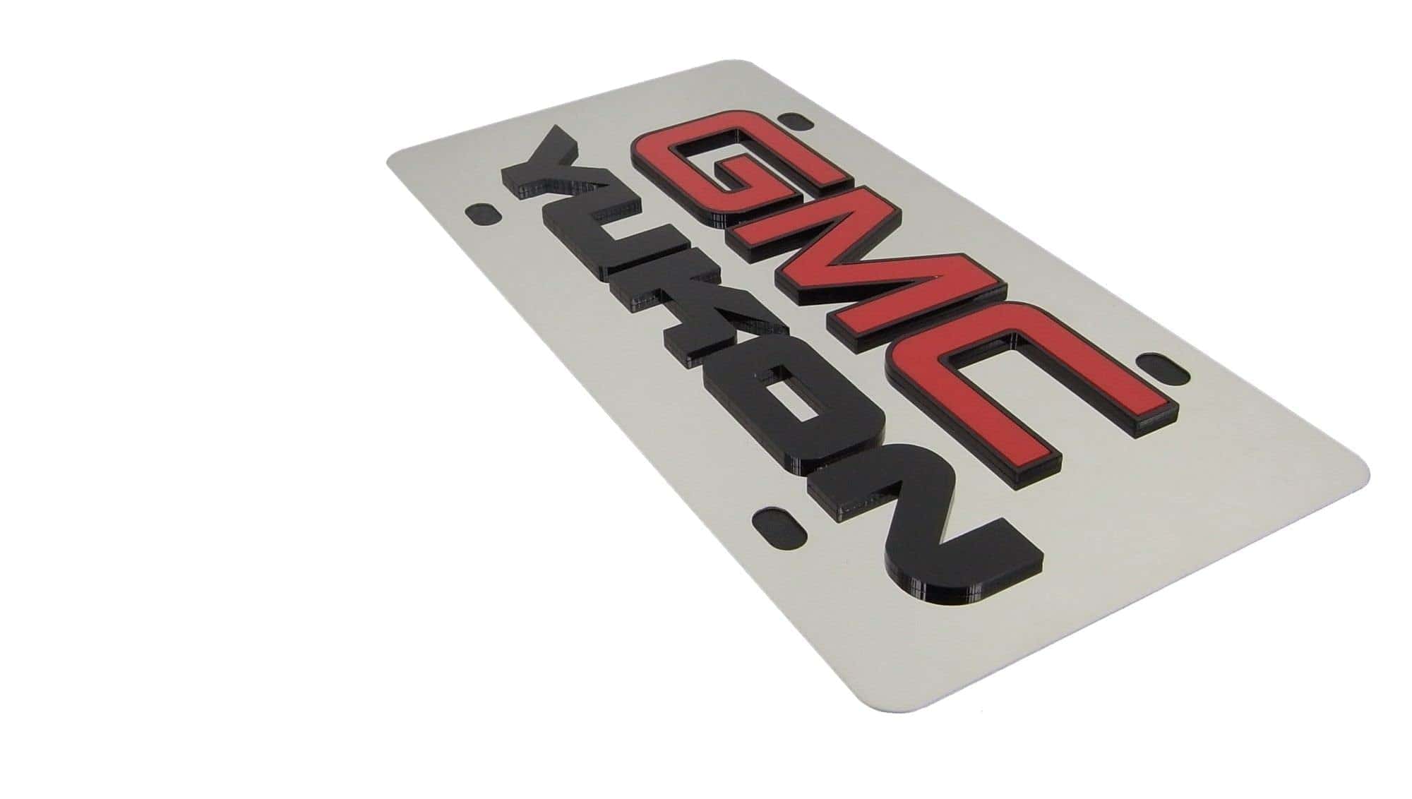 Placa de matrícula de acero inoxidable compatible con GMC - Imagen 4