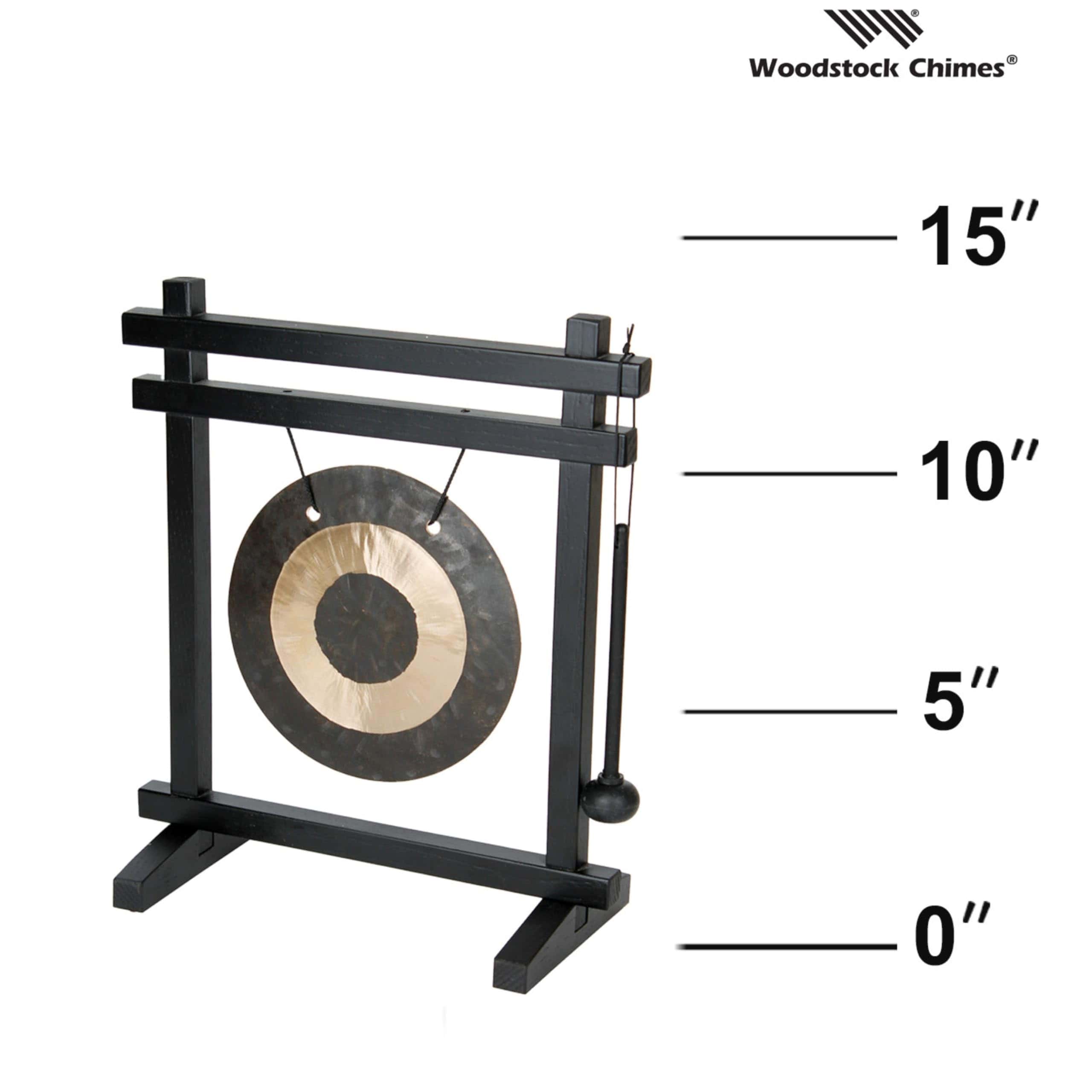 Gong de Escritorio Woodstock Chimes, Latón Martillado a - Imagen 8