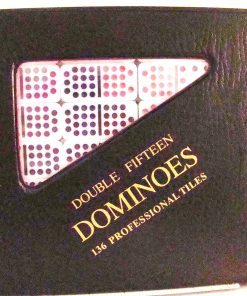 Domino Doble Profesional de 15 Piezas Blancas con Puntos