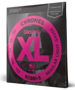 Cuerdas de bajo D'Addario XL Chromes Flat Wound - ECB81-5 -