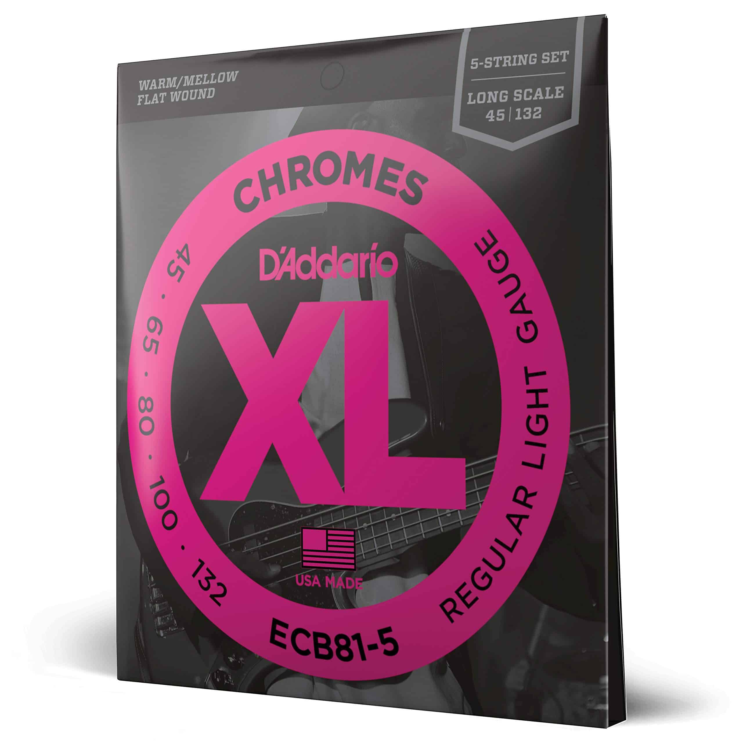 Cuerdas de bajo D'Addario XL Chromes Flat Wound - ECB81-5 -