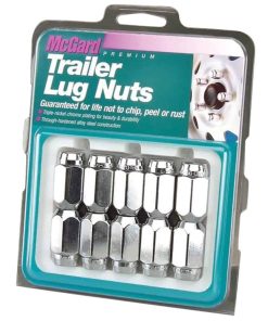 Set de 10 Tuercas Cromadas para Remolque Estilo Asiento