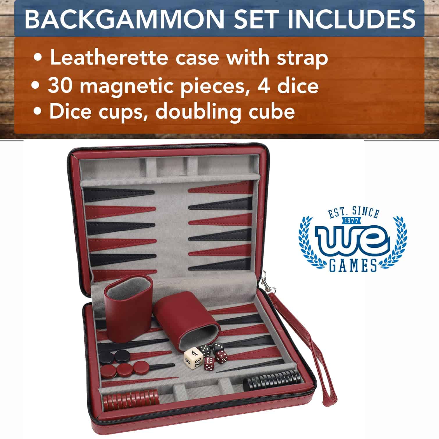 Juego de Backgammon de WE Games, Juegos de Mesa para - Imagen 8