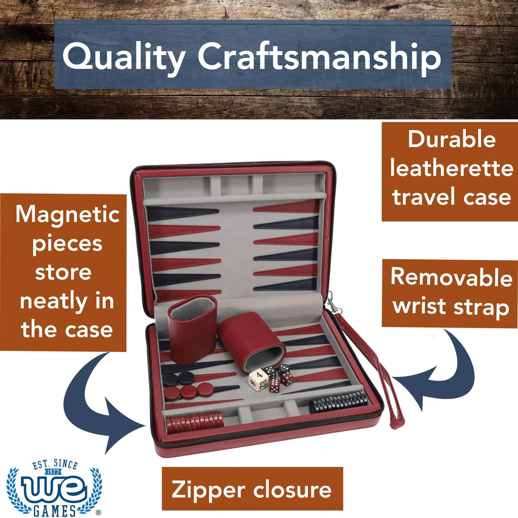 Juego de Backgammon de WE Games, Juegos de Mesa para - Imagen 4