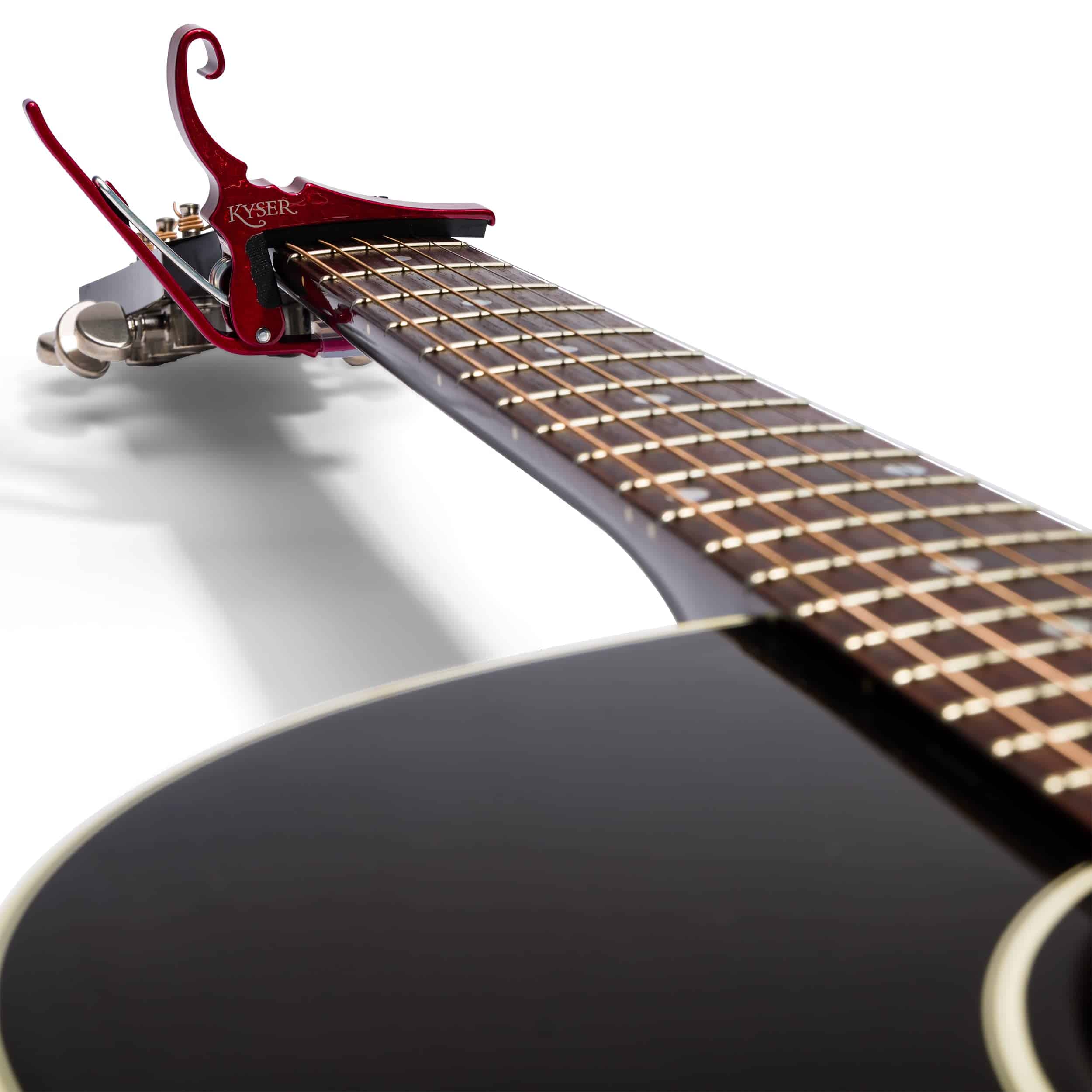 Kyser Quick-Change Guitar Capo para guitarras -Rojo Rubí - Imagen 4