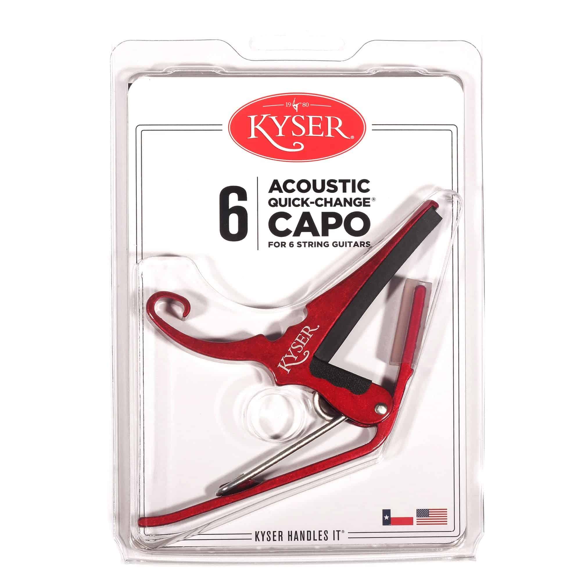 Kyser Quick-Change Guitar Capo para guitarras -Rojo Rubí - Imagen 5