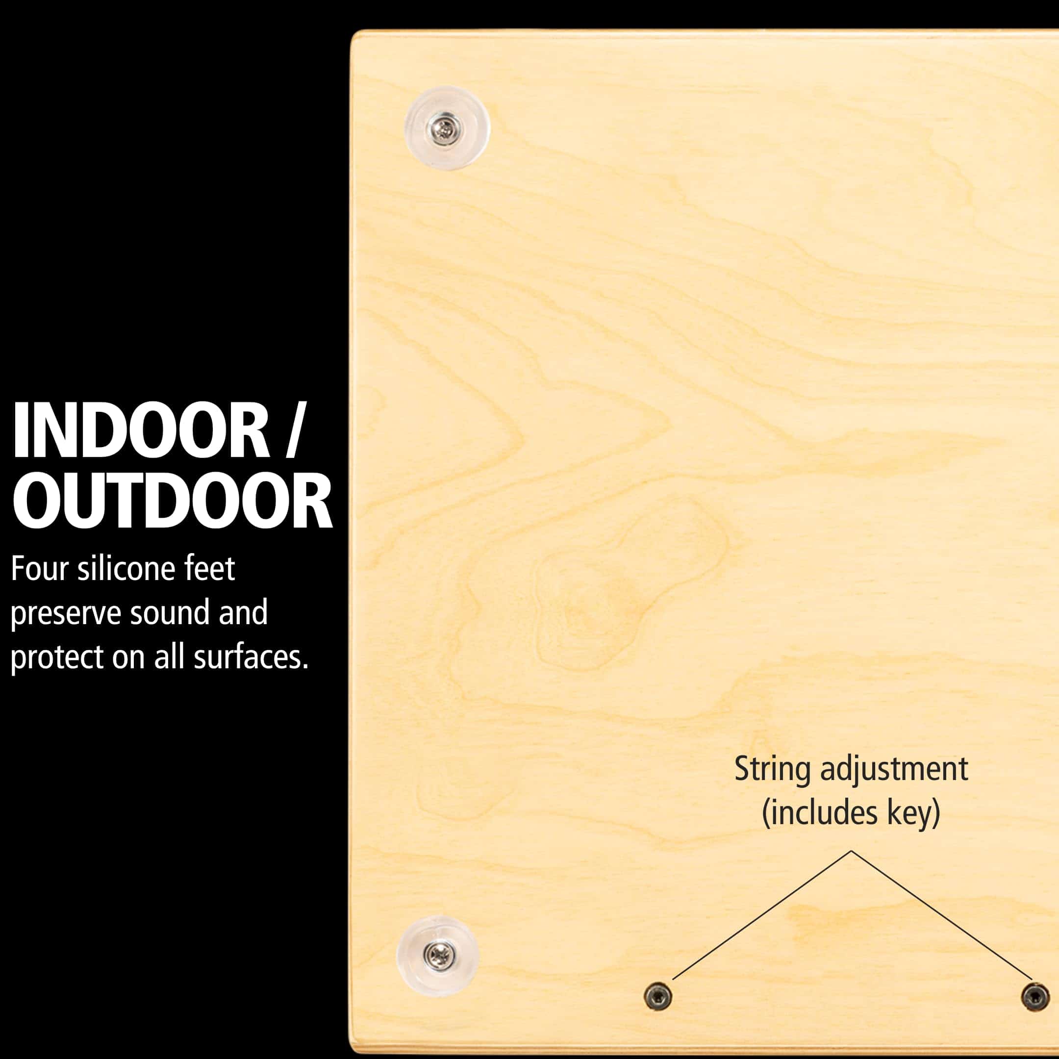 Meinl Cajon Box Drum, Tamaño completo con Cuerdas Metálicas - Imagen 3