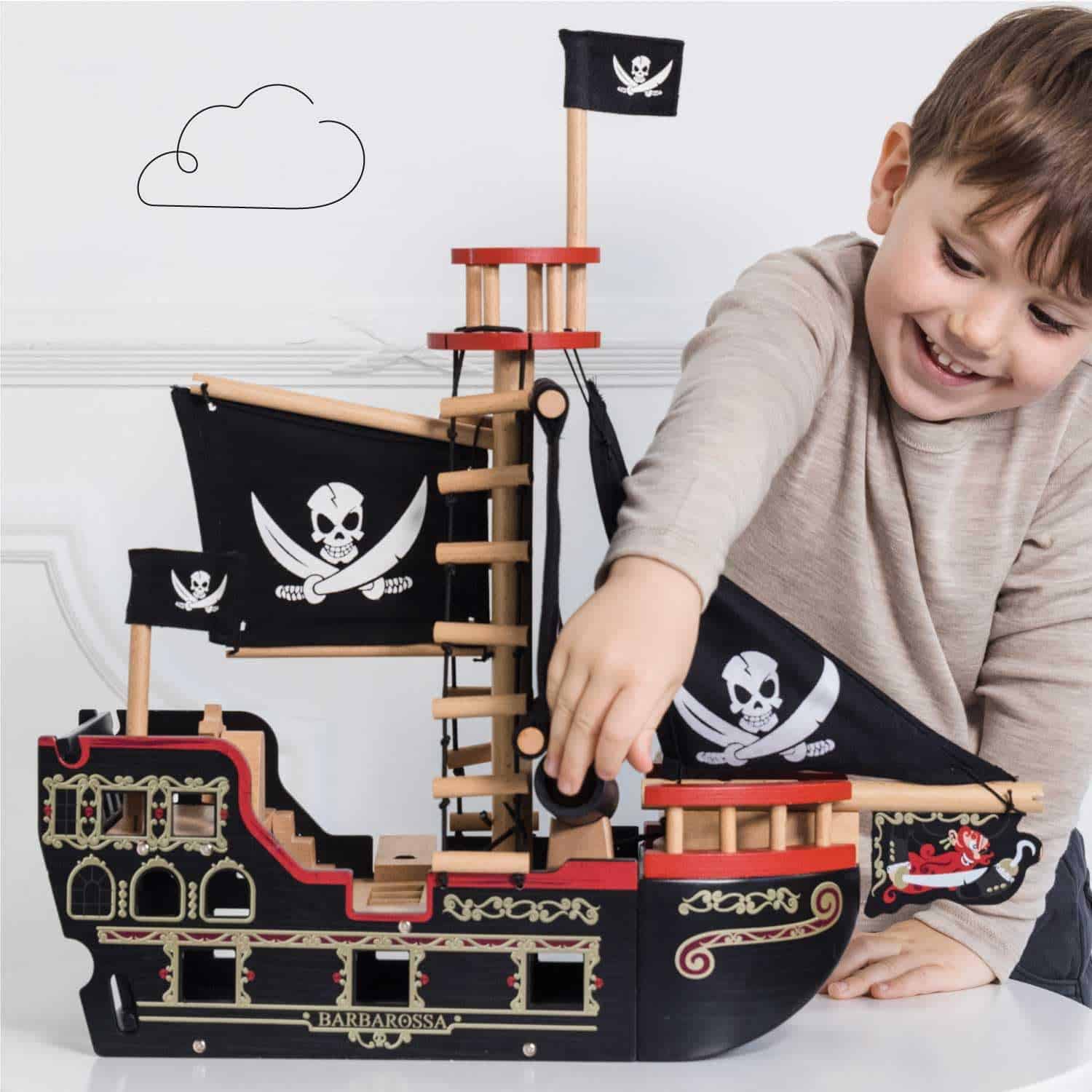 Set de Barco Pirata Barbarossa de Le Toy Van Juguetes - Imagen 6